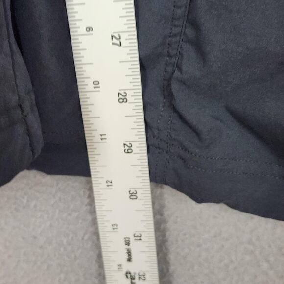 prAna Koen Pants Womens Large Gray Ruched Stretch Waistband Zipper Pockets - Picture 5 of 15